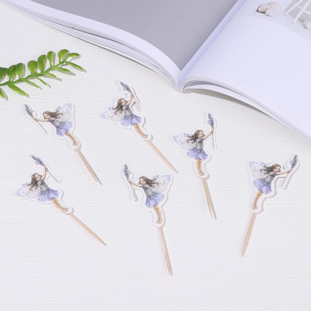 GOGOUP 24 Que Cắm Trang Trí Bánh Kem Hình Thiên Thần