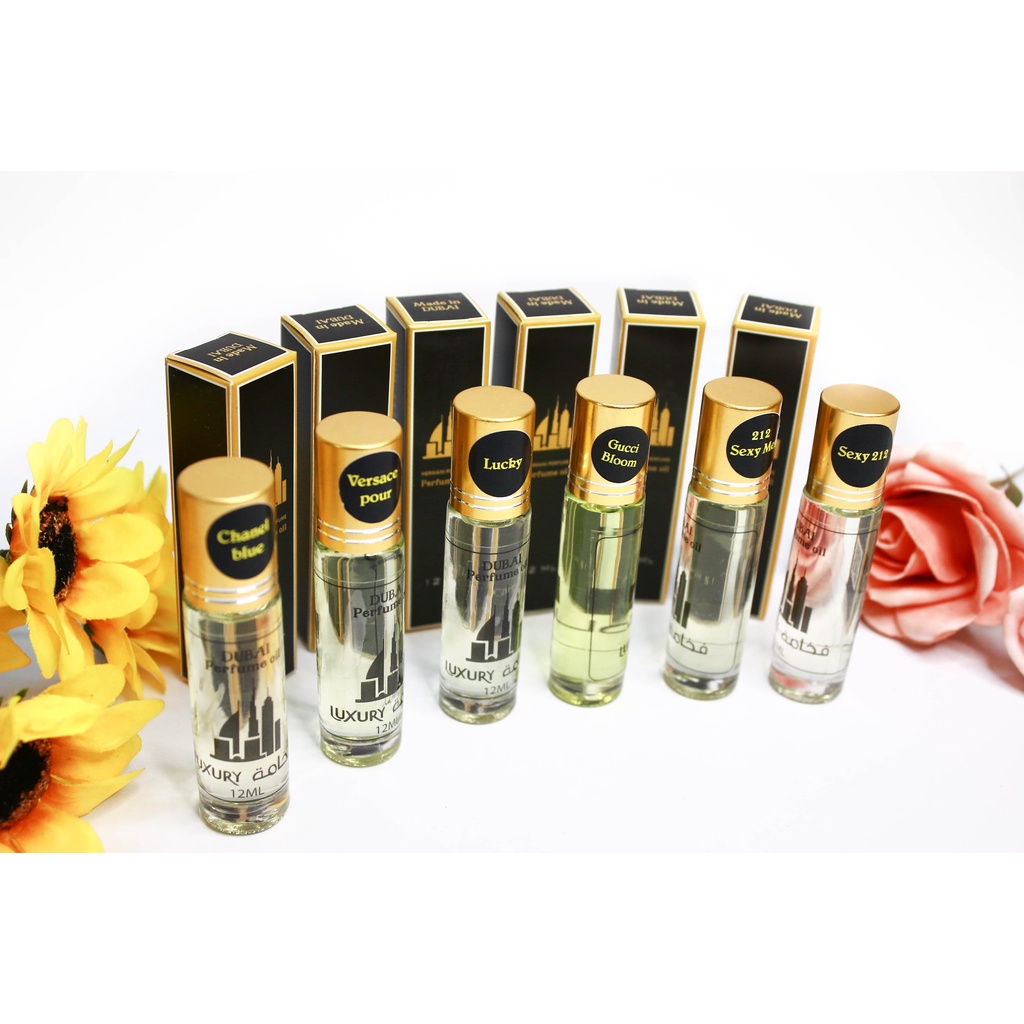 Tinh dầu nước hoa Dubai dạng lăn chai 5ml 12ml thơm lâu sang trọng nhỏ gọn - Tinh dầu Dubai nam nữ cao cấp