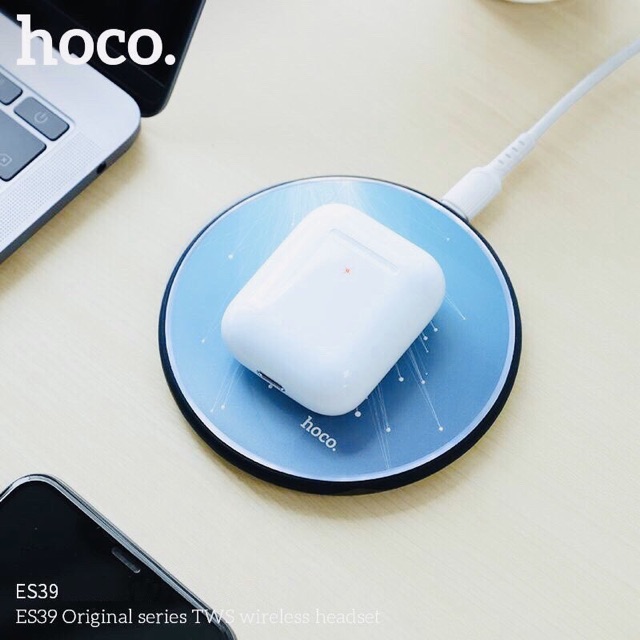 Tai nghe bluetooth hoco ES39 chính hãng có đổi tên định vii- Tai nghe không dây ES39 hỗ trợ sạc không dây