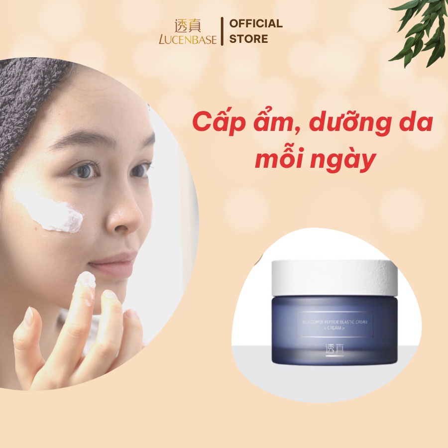 Kem Blue Copper Peptide dưỡng ẩm, đàn hồi da, giảm viêm cho da Lucenbase 50ml