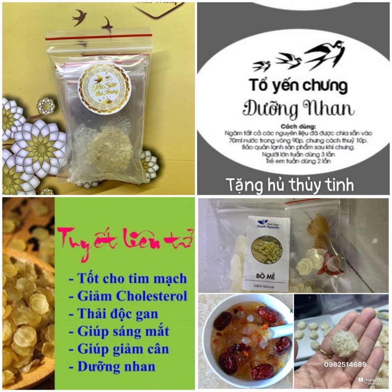 set tổ yến dưỡng nhan- tổ yến chưng hạt bồ mễ + nhuỵ hoa nghệ tây[ tặng hủ thuỷ tinh] | WebRaoVat - webraovat.net.vn