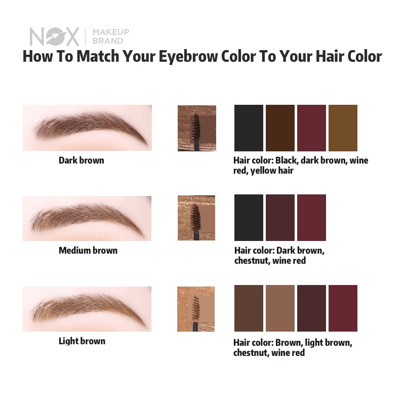 Gel Trang Điểm Lông Mày NOX 5g Có Cọ Lâu Trôi Chống Mồ Hôi | BigBuy360 - bigbuy360.vn