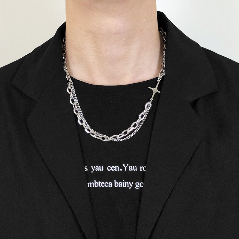 Vòng Cổ Hình Thánh Giá Phong Cách hip hop Đơn Giản Thời Trang