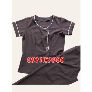 Đồng phục spa màu nâu