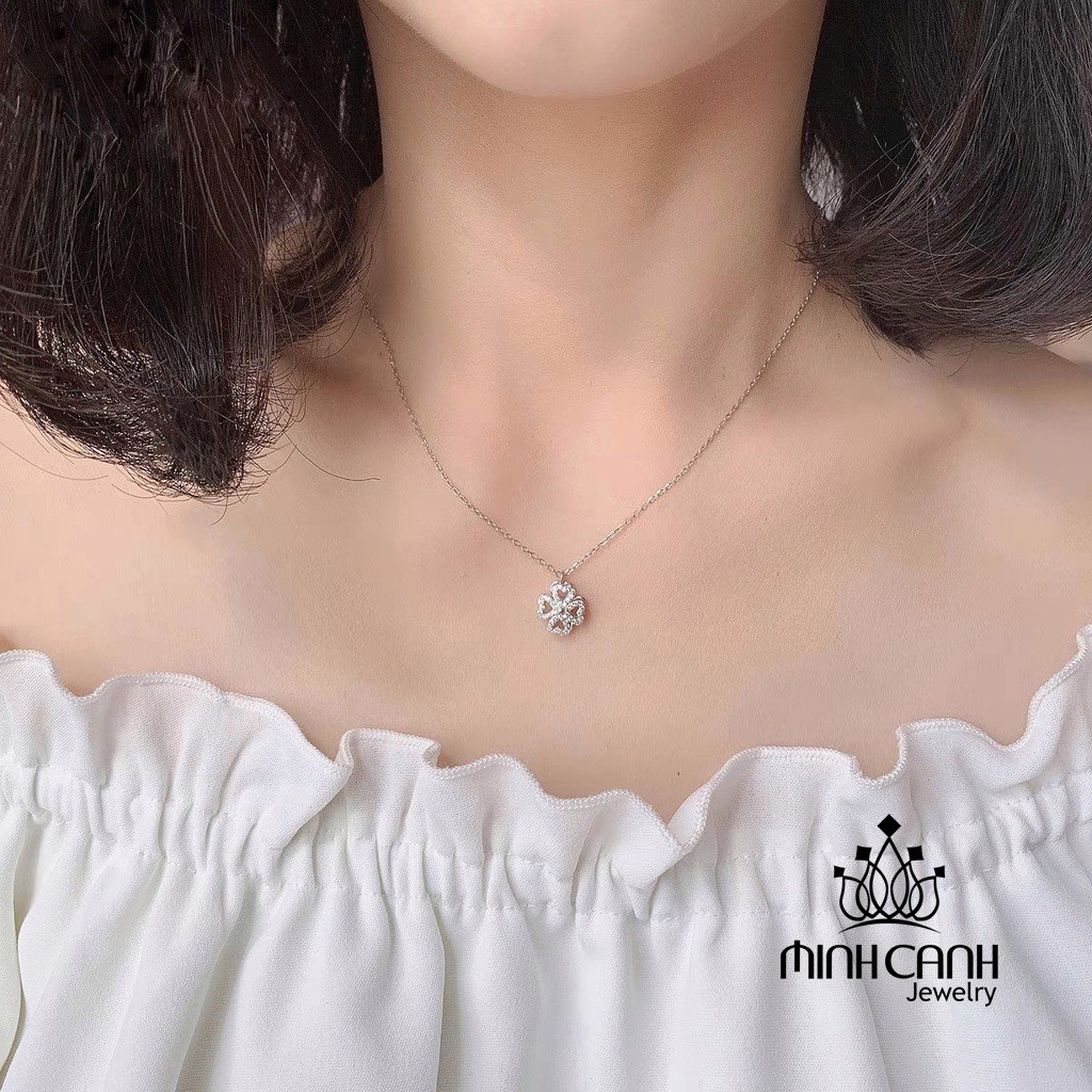 Dây Chuyền Bạc 4 Cánh Xoay Minh Canh Jewelry