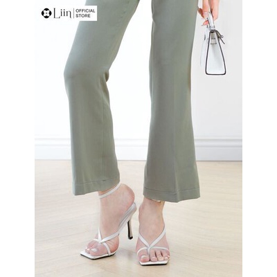 Quần suông nữ Linbi màu xanh ngọc, dáng công sở thanh lịch, hiện đại Liin cloithing Q3428 | BigBuy360 - bigbuy360.vn