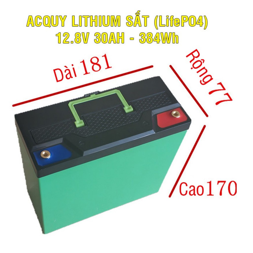 Acquy 12V 30AH pin sắt siêu bền cho Loa kéo