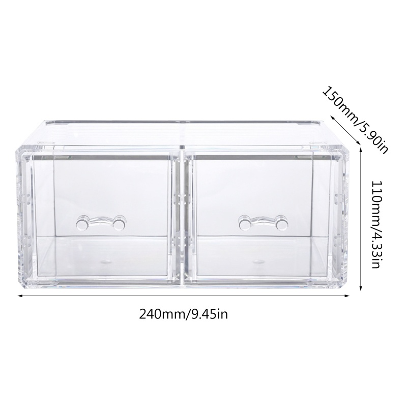 Hộp Đựng Mỹ Phẩm Trong Suốt Cỡ Lớn Có Thể Xếp Chồng Lên Nhau Tiện Dụng