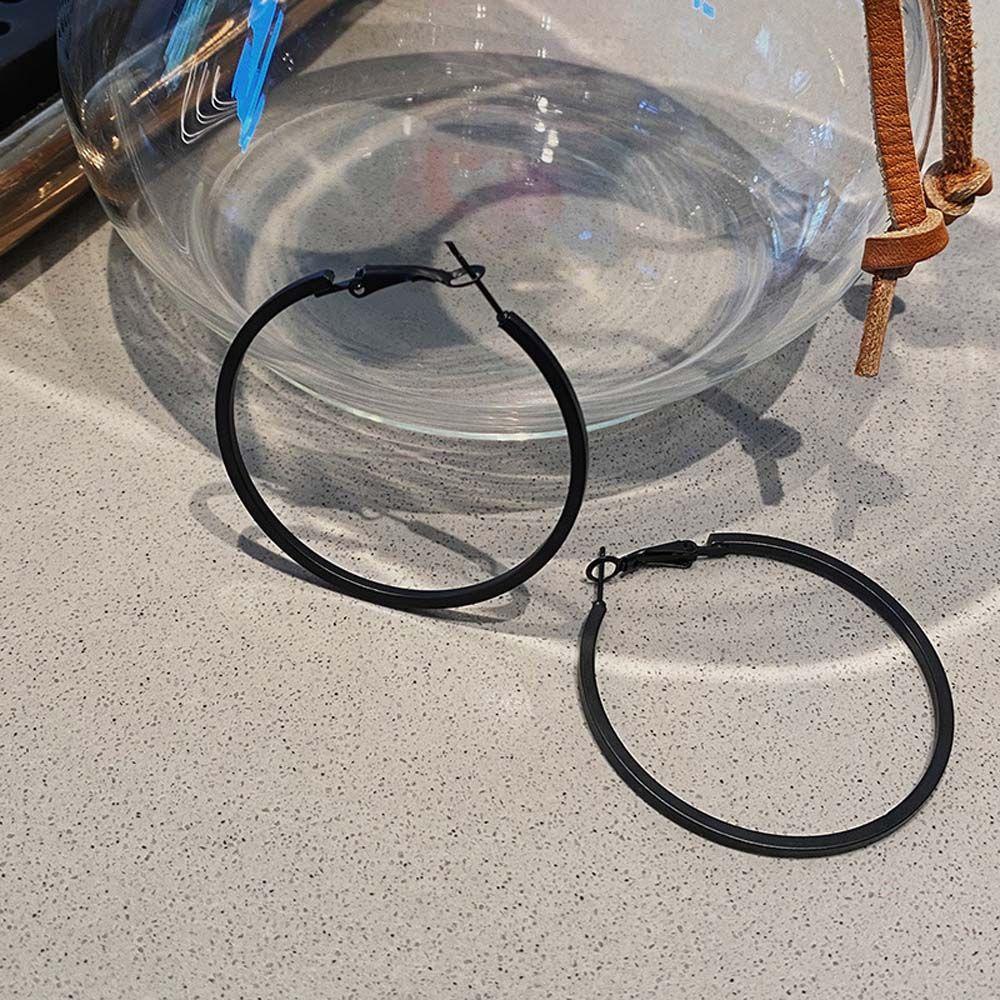 Bông Tai Hợp Kim Màu Đen Phong Cách Hàn Quốc Thời Trang Dự Tiệc Cho Nữ