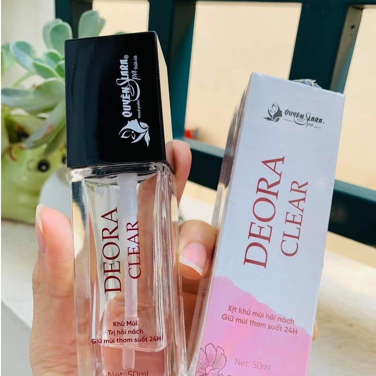 Deora Clear Quyên Lara Xịt Khử Mùi Hôi Nách Hương Nước Hoa, Ngăn Mồ Hôi Không Gây Ố Vàng Áo 50ml