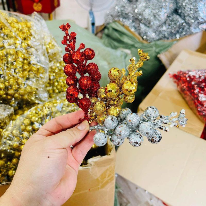 Sung nhũ trang trí cháp oản cháp bánh kẹo ngày tết