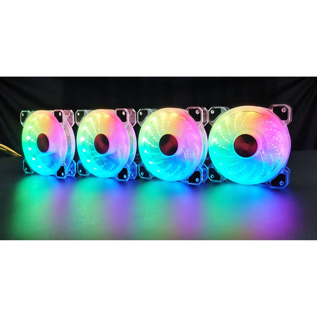 [CƠN LỐC] Fan CoolMoon K5 LED RGB nháy theo nhạc - 366 Hiệu Ứng - Đồng bộ led qua Hub