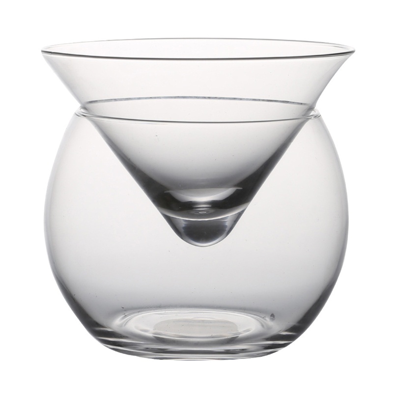 pri Molecular Mixology Interlayer Triangle Cocktail Iced Crystal Wine Glass Cone Mar