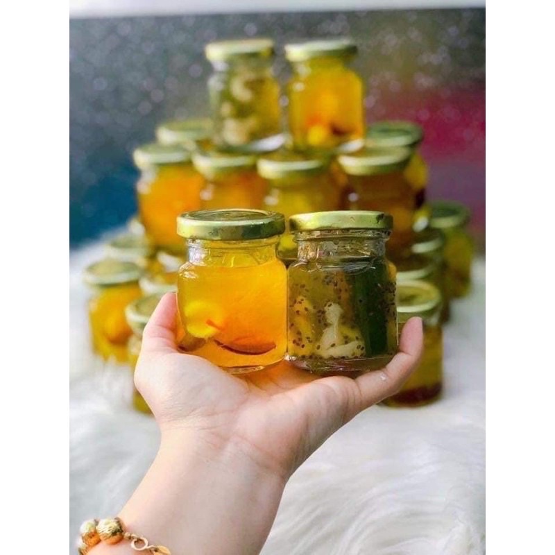 HỦ THUỶ TINH CHƯNG YẾN 75ml NẮP VÀNG