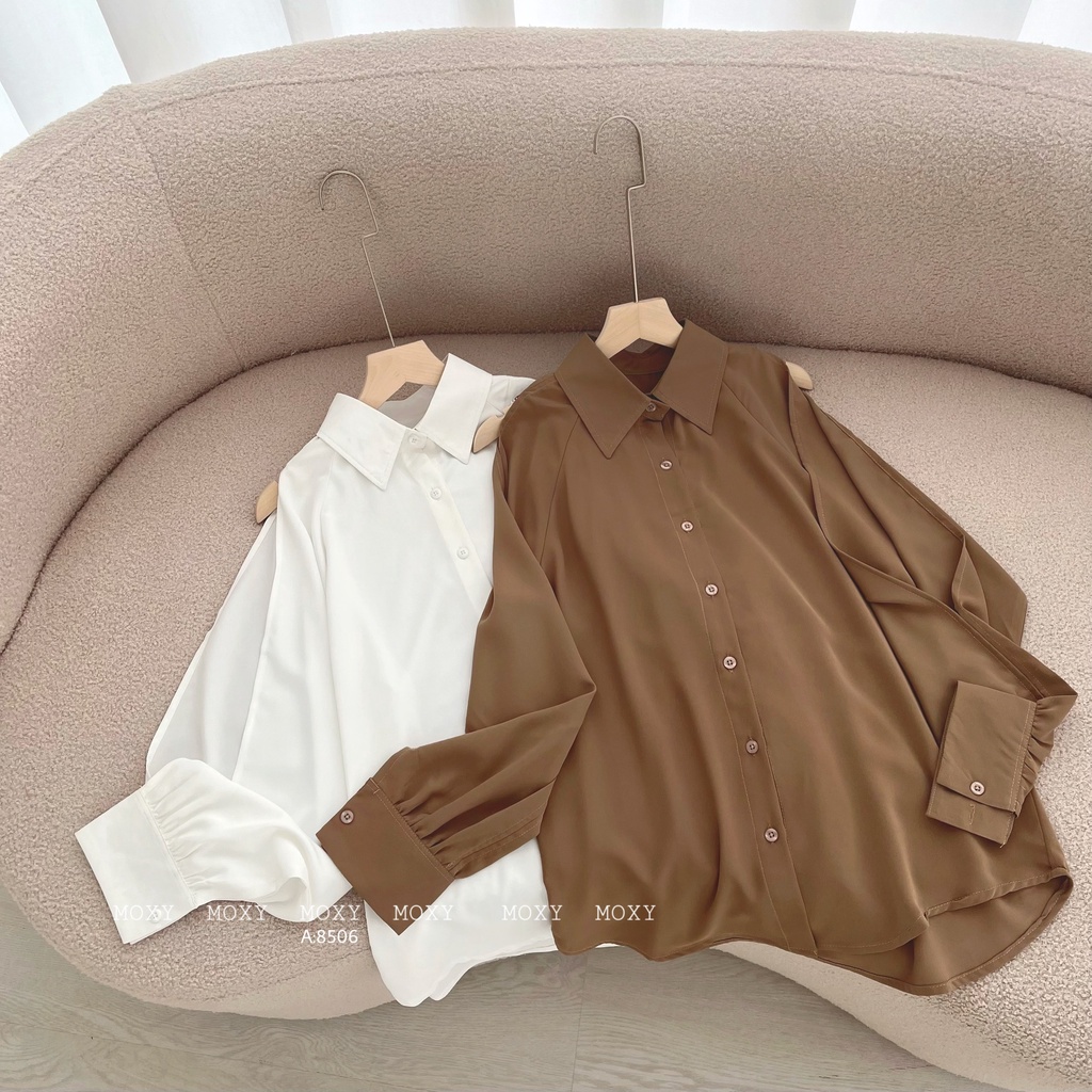 SP008506-Áo somi xẻ tay