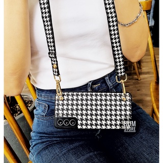 Ốp Lưng Samsung Galaxy Note 20 Ultra / Note 20  / Note 10 Plus / Note 10 / Note 9 Houndstooth Kèm Dây Đeo Dài