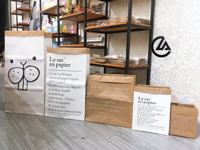 Túi giấy Kraft trang trí nhà cửa, cửa hàng, decor chụp ảnh sản phẩm