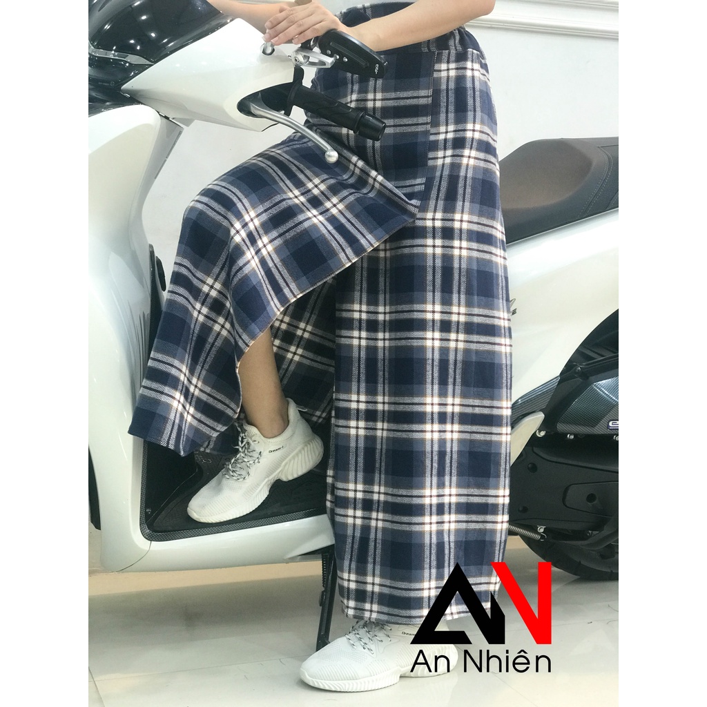 váy chống nắng loại xẻ tà chất liệu mềm mại có túi tiện lợi xòe to dài cố định bằng miếng dán kết hợp với nút bấm