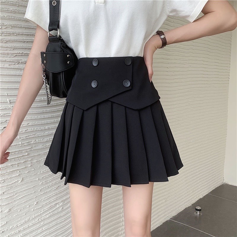 Chân Váy Xếp Ly 4 Khuy, Chân Váy Nữ From Chuẩn Chuẩn Hàng Quảng CHâu Siêu Hot Hit