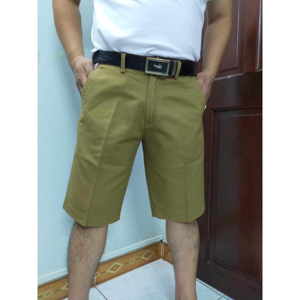Quần short kaki nam trung niên lịch sự năng động - Xưởng may Phúc Hằng