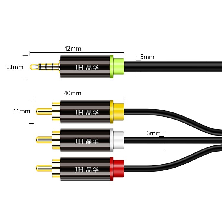 Cáp chuyển 3.5 ra ngõ bông sen 3RCA - Jinghua A420