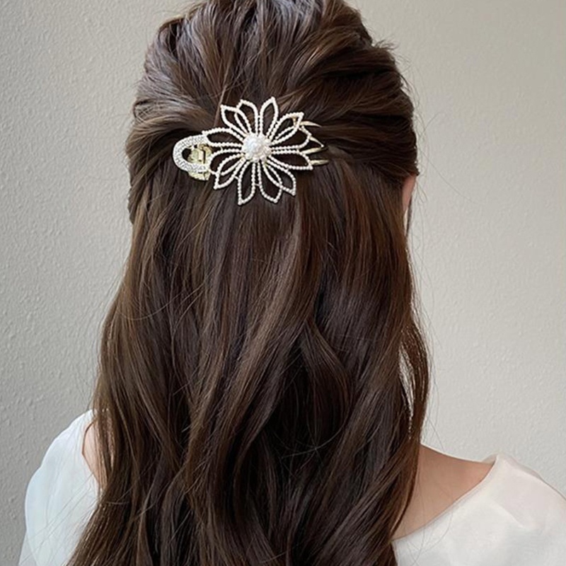 Kẹp Tóc Hình Hoa Và Bướm Bằng Hợp Kim Cỡ Lớn Cho Trang Trí Tóc Barrett