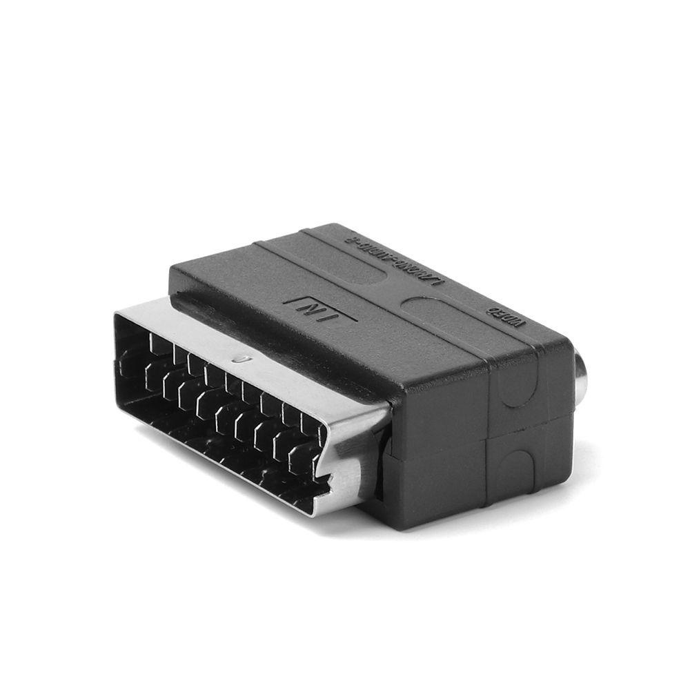 BTLIMER Đầu Kết Nối Chuyển Đổi Scart Male Sang 3RCA Female AV TV Phono Cho PS4 WII DVD VCR