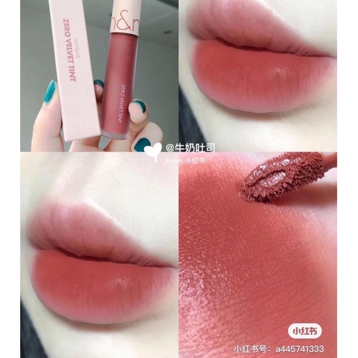 Son Kem Lì Romand Màu Hồng Đất Nude Zero Velvet Tint 16 Burny Nude