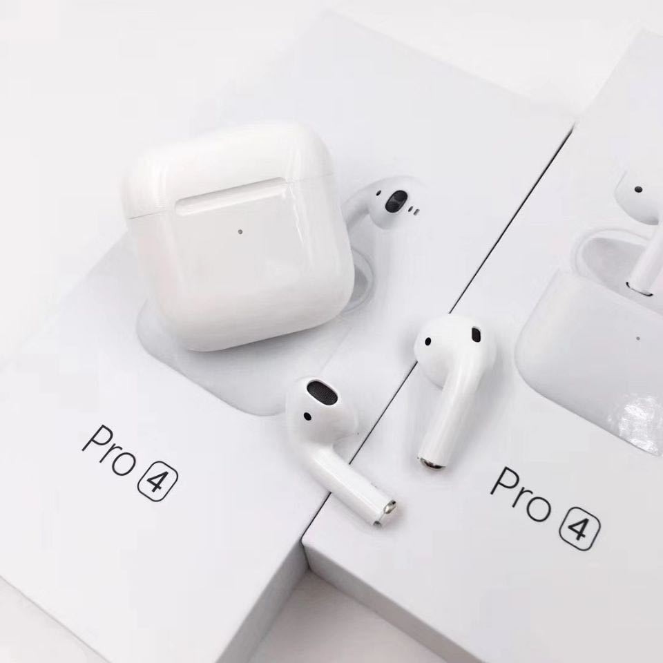 Tai nghe bluetooth Airpods Pro 4 True wireless 5.0 chuyên gaming, đổi tên, định vị dành cho iphone và android