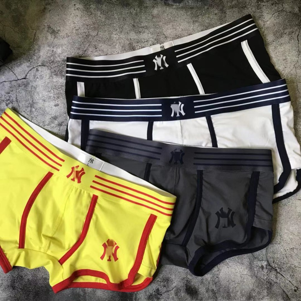 Bộ 3 quần boxer NY.01 cực chất-Ảnh, cạp dệt bản rộng thiết kế độc đáo video shop làm