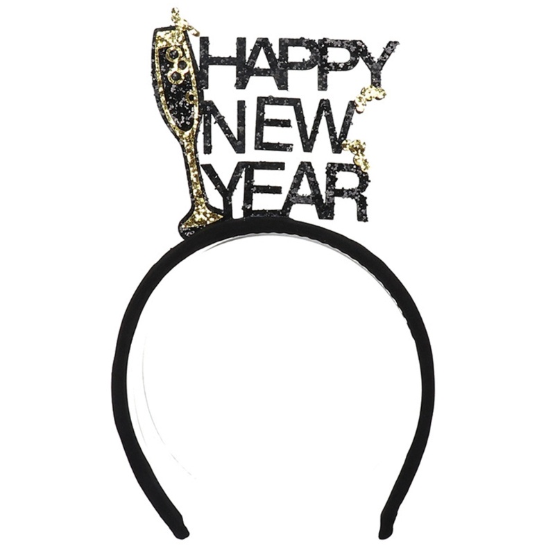 Băng Đô Cài Tóc Đính Kim Sa Lấp Lánh Mừng Năm Mới 2023