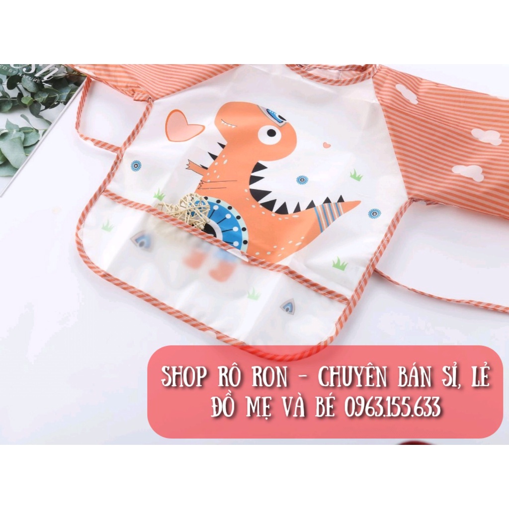 Yếm áo ăn dặm BLW - Yếm máng ăn dặm có tay cho bé - Shop Rô Ron