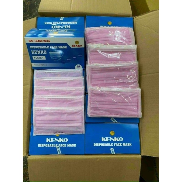 khẩu trang y tế 4 lớp (xanh, xám,trắng, hồng) | BigBuy360 - bigbuy360.vn