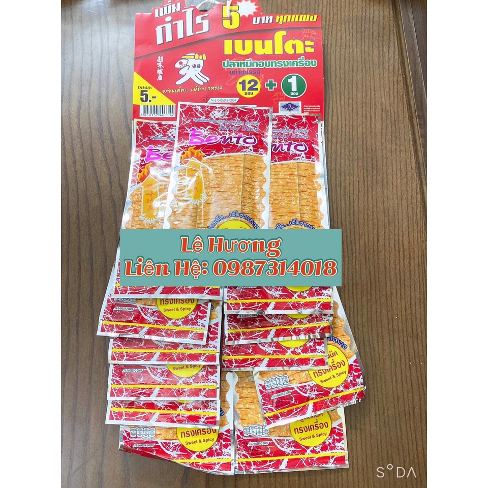 Dây Mực bento Thái Lan 1 dây 13 gói. Chuẩn hương vị Thái