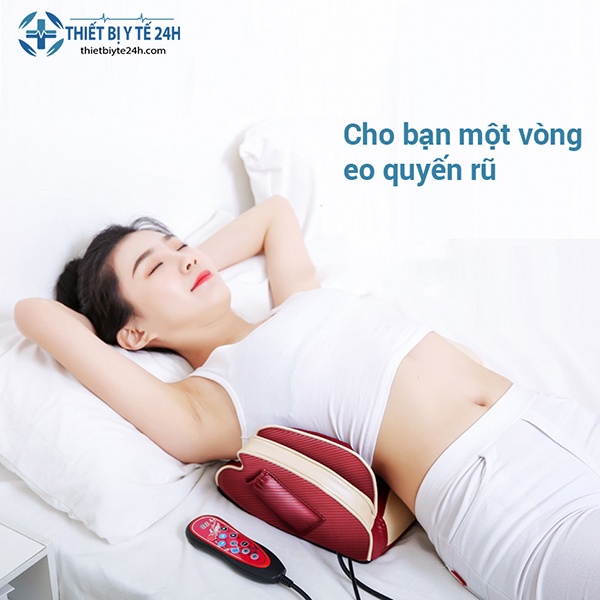 Máy Mát Xa Thắt Lưng  9 Chế Độ Rung, 30 Điểm Xung Điện, Ánh Sáng Tia Hồng Ngoại Chườm Nóng Giảm Đau