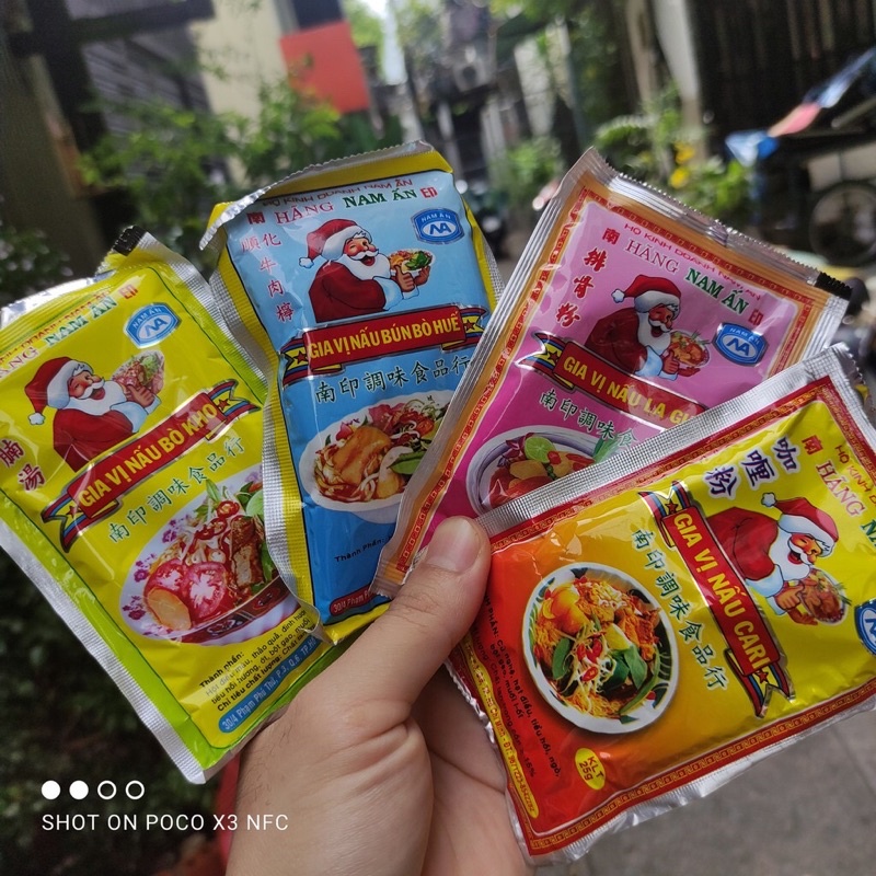 GIA VỊ BÒ KHO/ bún bò Huế/phở bò/lagu/cari gói 25g