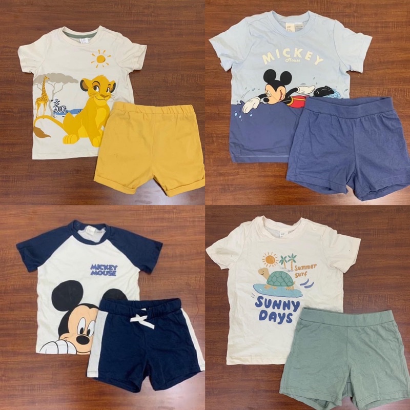 Bộ short HM Cambodia xuất xịn bé trai