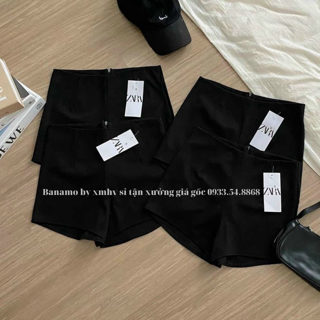 Quần short đùi cotton khoá lệ dáng ngắn cạp cao chất thun siêu co giãn thời trang Banamo Fashion  611