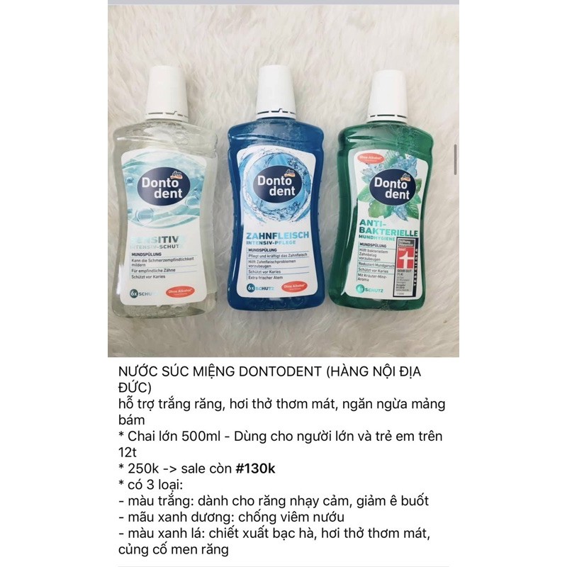Nước súc miệng Dontodent 500ml