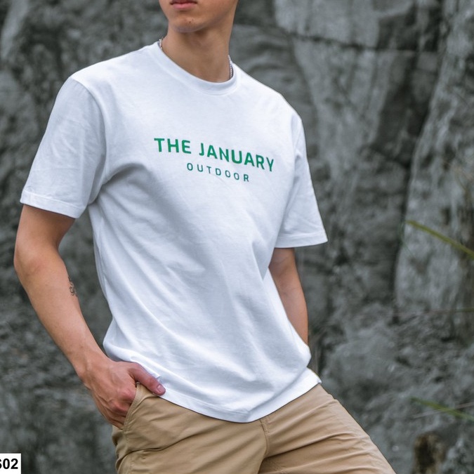 Áo thun cotton Unisex TJO bản in logo Classic