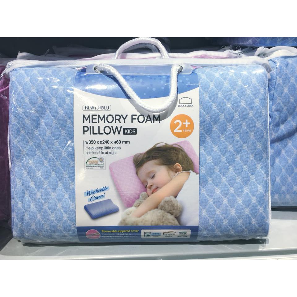 gối ngủ cao cấp cho bé Memory Foam lock&lock HLW181 thicjs hợp cho bé 2-9 tuổi