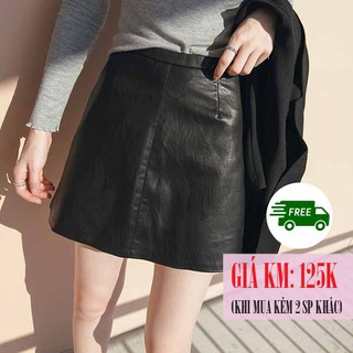 [Size S,M]Chân váy da chữ A Ulzzang Quảng Châu VDN14