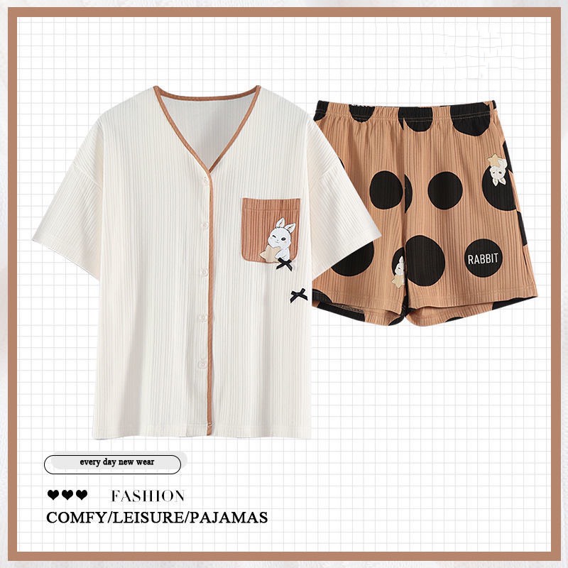 Đồ ngủ nữ, bộ đồ ngủ nữ mùa hè cadigan phong cách Nhật BN04