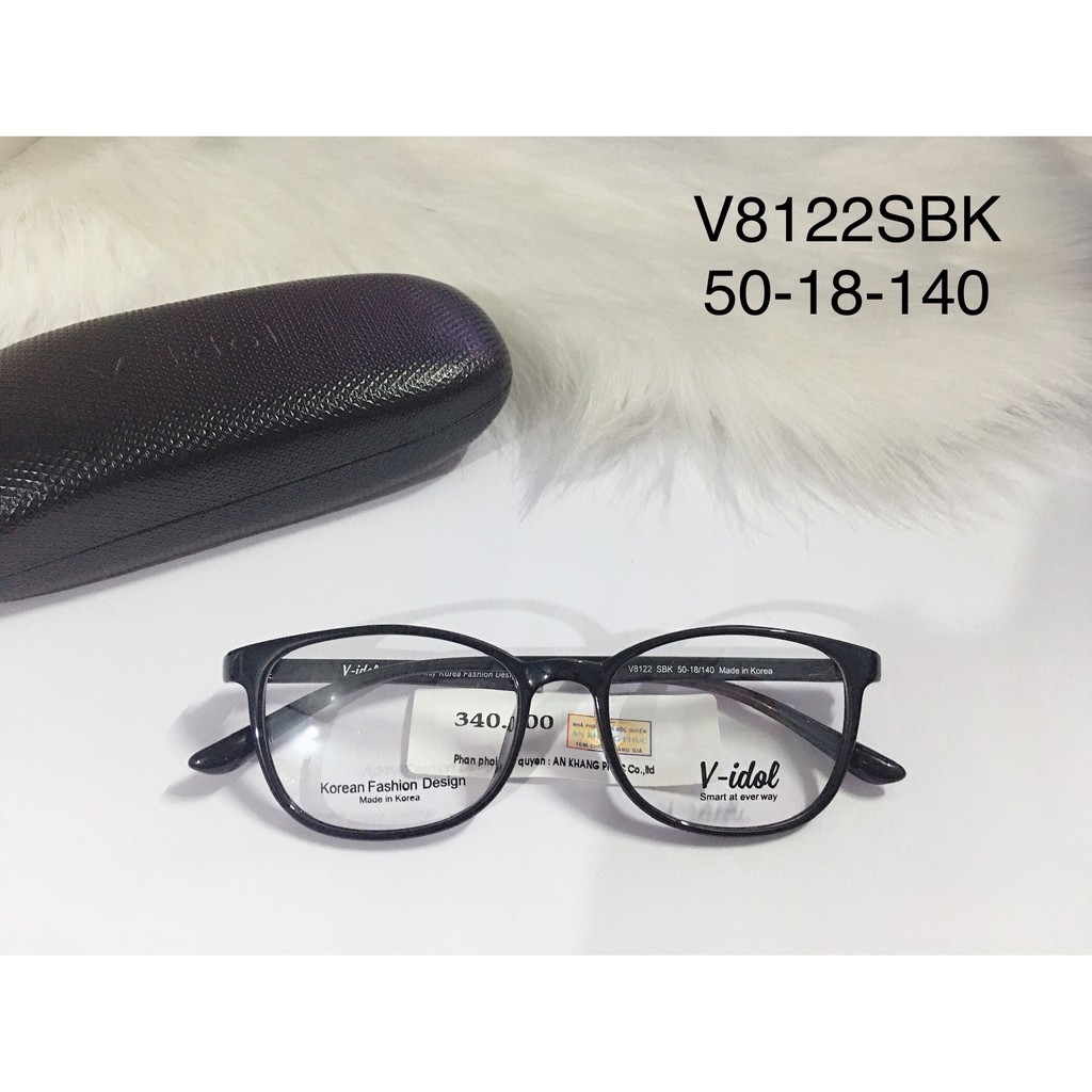 Gọng kính Vidol V8122SBK- gọng kính nhựa dẻo chính hãng Hàn Quốc có tem chống hàng giã- tặng hộp