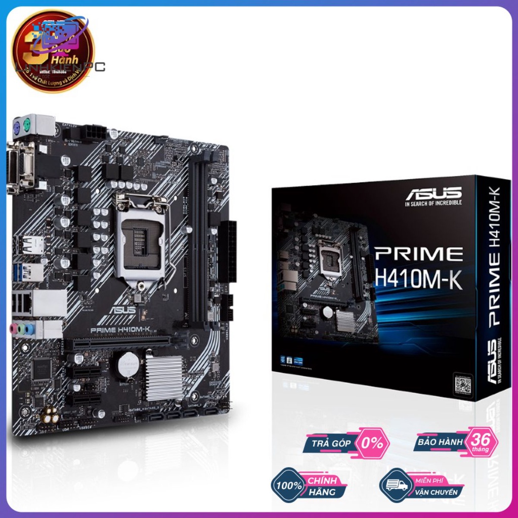 Bo mạch chủ - Mainboard Asus Prime H410M-K (Intel H410, Socket 1200, M-ATX, 2 Khe RAM DDR4) - linhkienpcgiatot