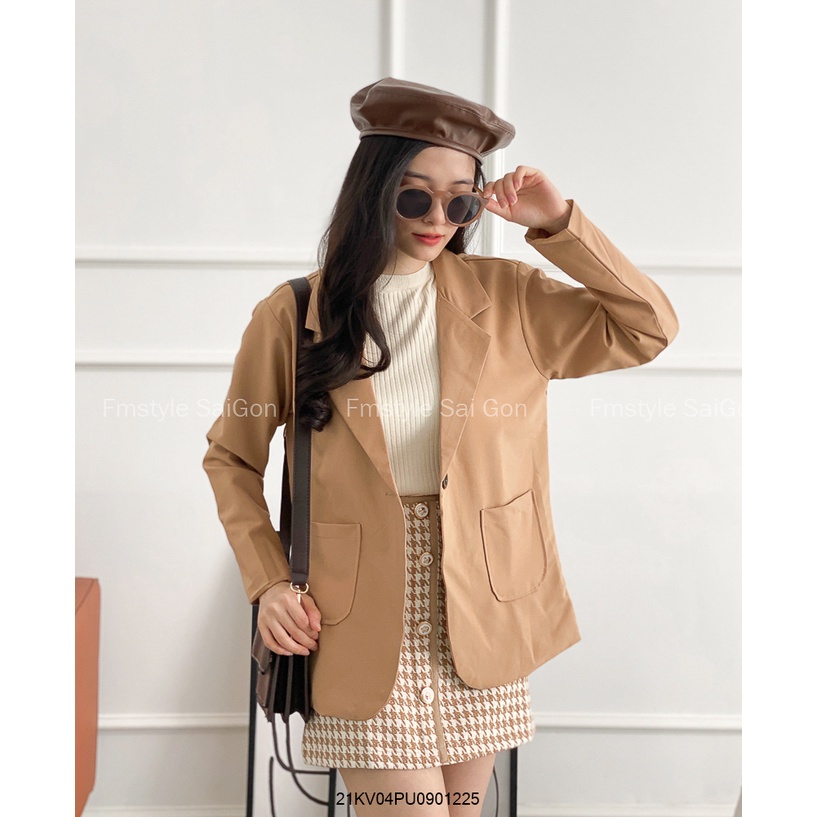 Áo vest tay dài 2 nắp 4 nút P449 VM STYLE, áo khoác blazer nữ thời trang ulzzang 22KV03PU0201