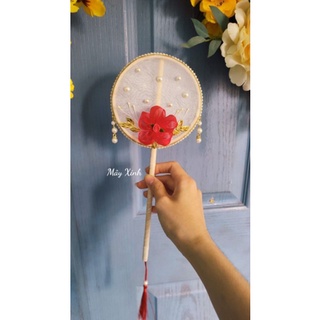 Quạt cổ trang mini đạo cụ chụp hình cho bé