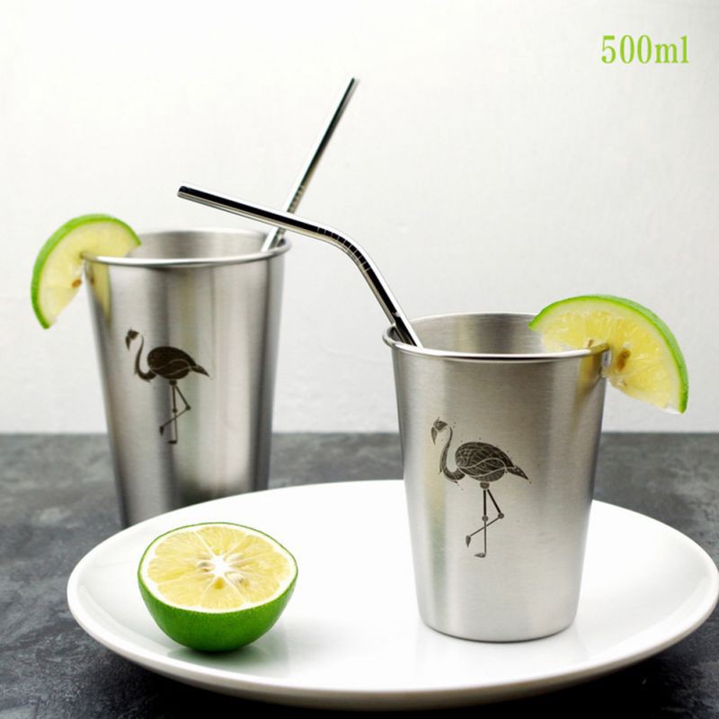 Ly uống nước bằng thép không gỉ kiểu dáng đơn giản 350ml