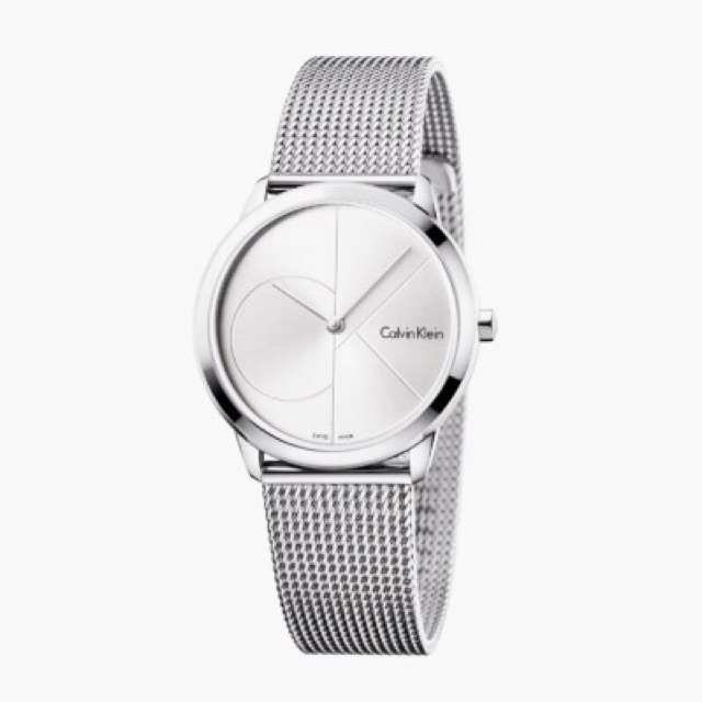 💙🔷ĐỒNG HỒ ĐÔI CALVIN KLEIN MINIMAL K3M2112Z và K3M2212Z White Dial Silver-Tone Stainless-Steel Watches 40mm x 35mm🔷💙