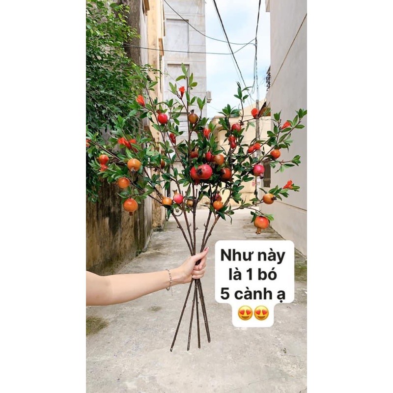 COMBO 1-5 CÀNH LỰU CHƯNG TẾT QUẢ TO SIÊU ĐẸP ( MÀU vàng )